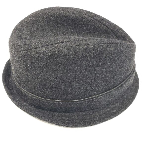 Ben Sherman Men's Charcoal Wool Trilby Hat - Picture 6 of 6